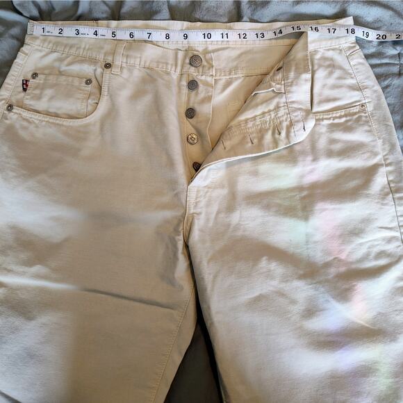 Hackett‎ London Jeans Straight Leg Cotton Button Fly Beige Men's Size 38L - Picture 4 of 7